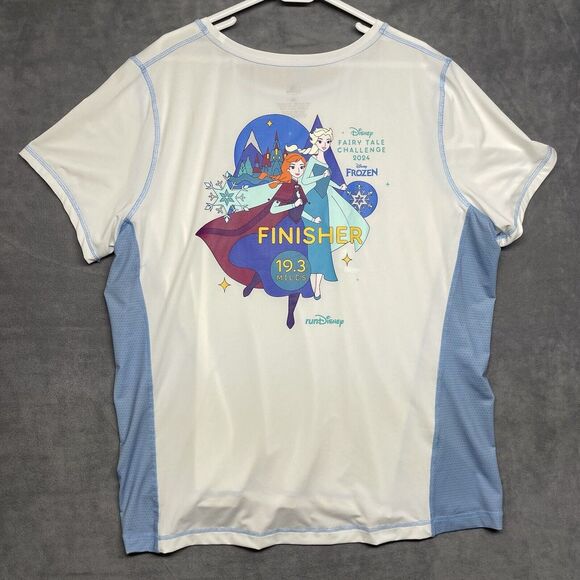 NEW Disney Shirt Women's 3XL White Run Disney Frozen Elsa Anna Fairy Running '24 - Picture 7 of 10